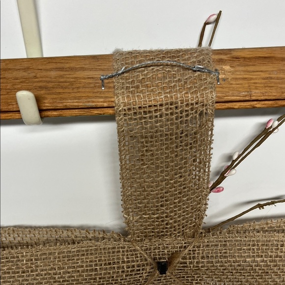 Rustic Green and Brown Burlap Cross Frame - Picture 4 of 7